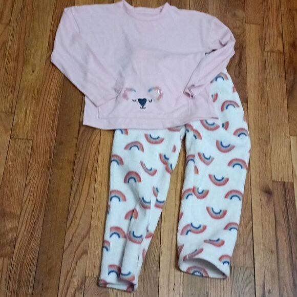 ❤️3/$15❤️ Wonder Nation Girls Pajama Set sz S 6/6x - Picture 1 of 4